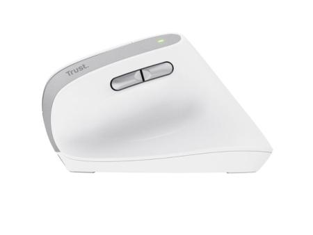 Ratón Ergonómico Inalámbrico Trust Bayo II/ Batería recargable/ Hasta 2400 DPI/ Blanco