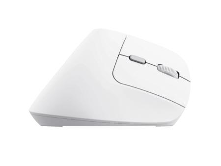 Ratón Ergonómico Inalámbrico Trust Bayo II/ Batería recargable/ Hasta 2400 DPI/ Blanco