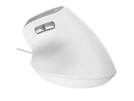 Ratón Ergonómico Trust Bayo II/ Hasta 2400 DPI/ Blanco