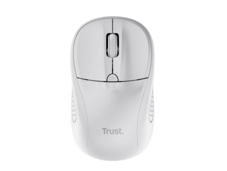 Ratón Mini Inalámbrico Trust Primo/ Hasta 1600 DPI/ Blanco mate