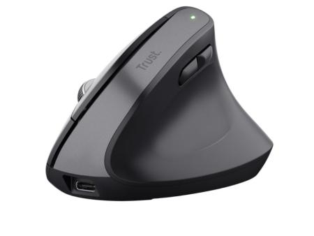 Ratón Ergonómico Inalámbrico por Bluetooth Trust Bayo+/ Batería Recargable/ Hasta 2400 DPI