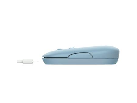 Ratón Inalámbrico por Bluetooth Trust Puck/ Batería recargable/ Hasta 1600 DPI/ Azul