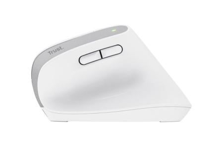 Ratón Ergonómico Inalámbrico por Bluetooth Trust Bayo+/ Batería Recargable/ Hasta 2400 DPI/ Blanco