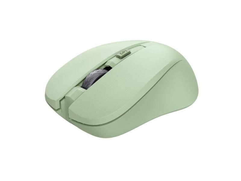 Ratón Inalámbrico Trust Mydo Silent Wireless/ Hasta 1800 DPI/ Verde