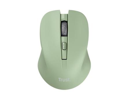 Ratón Inalámbrico Trust Mydo Silent Wireless/ Hasta 1800 DPI/ Verde