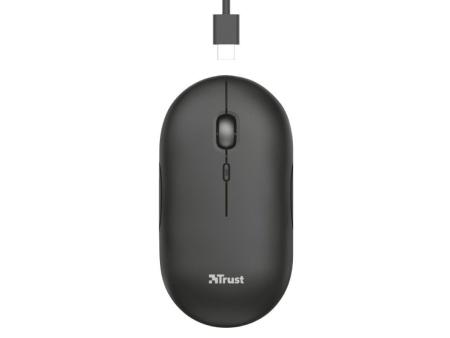 Ratón Inalámbrico por Bluetooth Trust Puck/ Batería recargable/ Hasta 1600 DPI