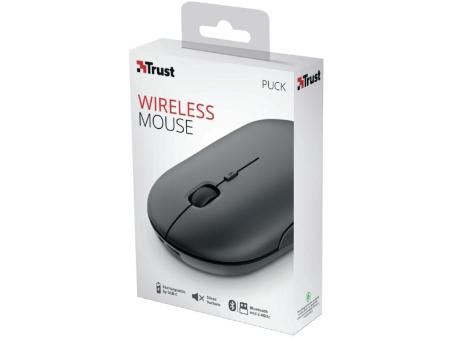 Ratón Inalámbrico por Bluetooth Trust Puck/ Batería recargable/ Hasta 1600 DPI