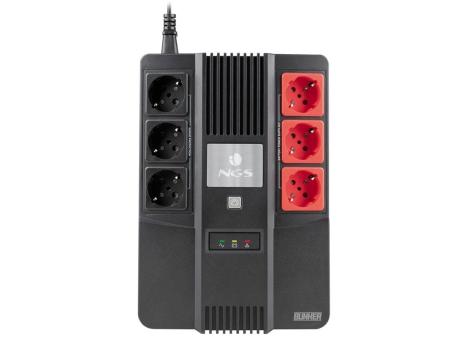 SAI Offline NGS Fortress Bunker/ 600VA-360W/ 6 Salidas/ Formato Bloque