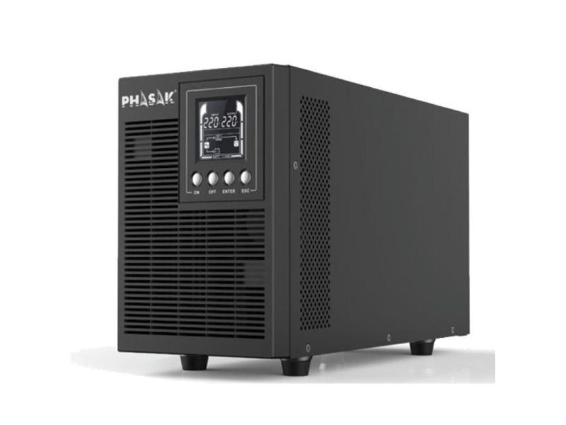 SAI Online Phasak 2000 VA Online LCD/ 2000VA-1800W/ 4 Salidas/ Formato Torre