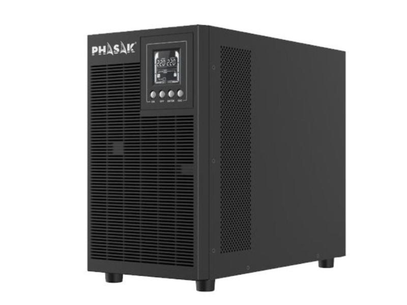 SAI Online Phasak 3000 VA Online LCD/ 3000VA-2700W/ 4 Salidas/ Formato Torre