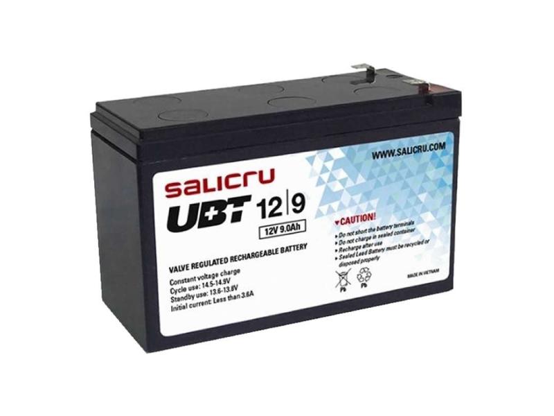 Batería Salicru UBT 12/9 compatible con SAI Salicru según especificaciones