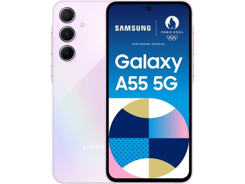 Smartphone Samsung Galaxy A55 8GB/ 128GB/ 6.6'/ 5G/ Lavanda