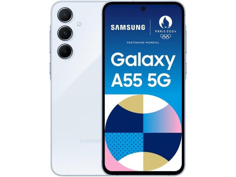 Smartphone Samsung Galaxy A55 8GB/ 256GB/ 6.6'/ 5G/ Azul Cielo