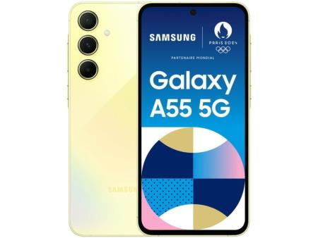 Smartphone Samsung Galaxy A55 8GB/ 256GB/ 6.6'/ 5G/ Amarillo