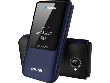 Teléfono Móvil Aiwa FP-24BL para Personas Mayores/ Azul