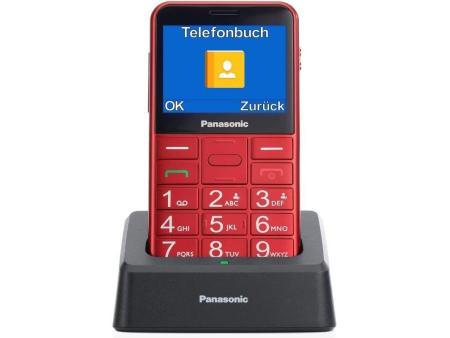 Teléfono Móvil Panasonic KX-TU155EXRN para Personas Mayores/ Rojo