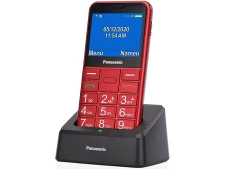 Teléfono Móvil Panasonic KX-TU155EXRN para Personas Mayores/ Rojo