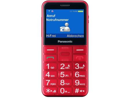 Teléfono Móvil Panasonic KX-TU155EXRN para Personas Mayores/ Rojo