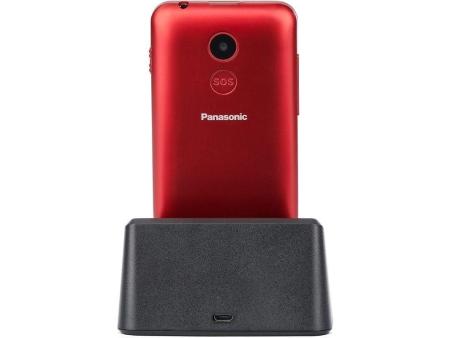 Teléfono Móvil Panasonic KX-TU155EXRN para Personas Mayores/ Rojo