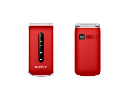 Teléfono Móvil Sunstech CELT18RD/ Rojo