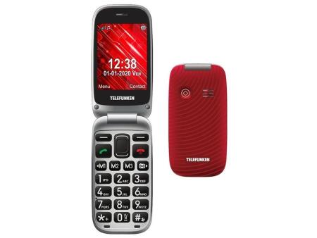 Teléfono Móvil Telefunken S560/ Para Personas Mayores/ Rojo