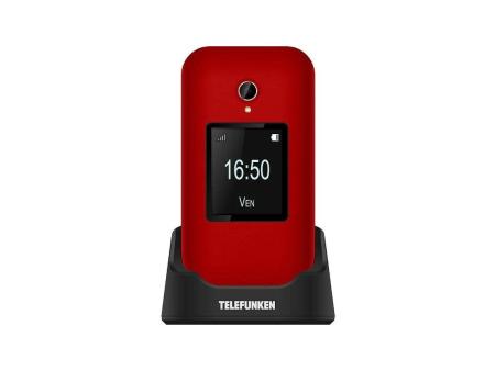 Teléfono Móvil Telefunken S460 para Personas Mayores/ Rojo