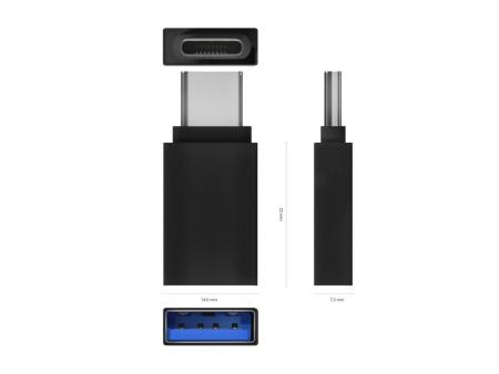 Adaptador USB 3.2 Aisens A108-0717/ USB Hembra - USB Tipo-C Macho/ Negro