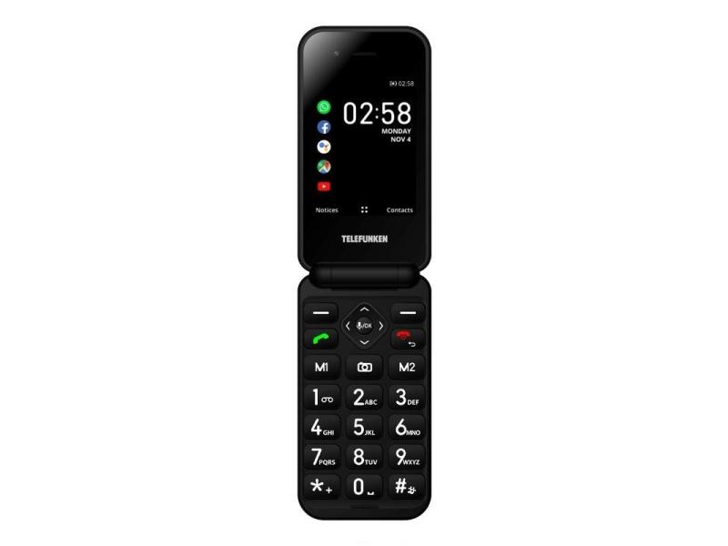 Teléfono Móvil Telefunken S740 para Personas Mayores/ Negro