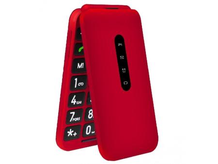 Teléfono Móvil Telefunken S740 para Personas Mayores/ Rojo