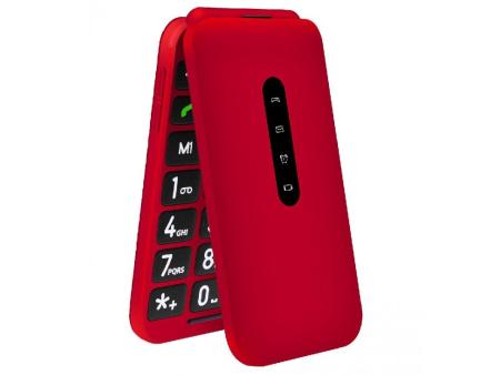 Teléfono Móvil Telefunken S740 para Personas Mayores/ Rojo