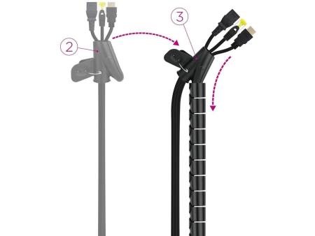 Organizador de Cables en Espiral Nanocable 10.36.0001-BK/ 1m