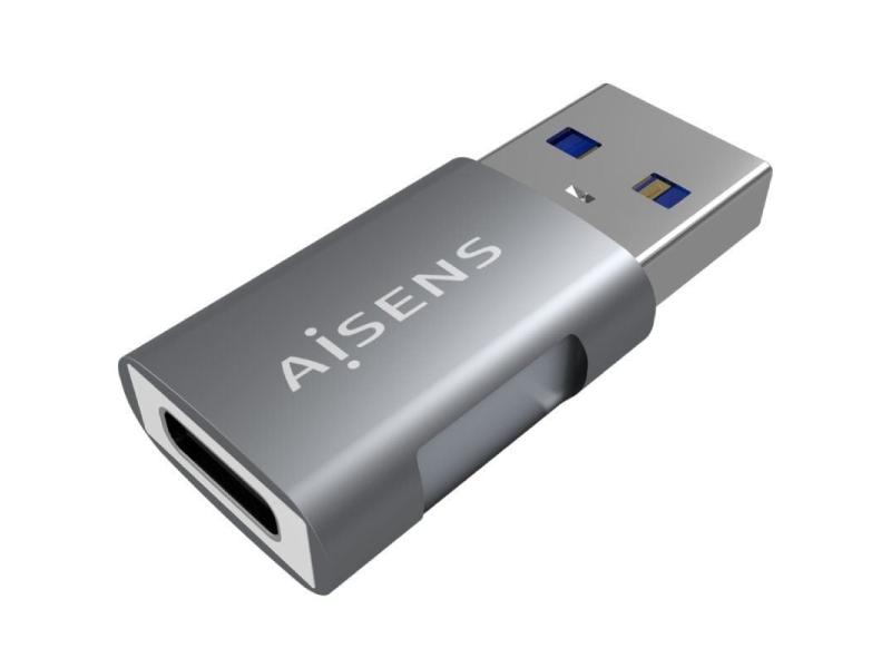 Adaptador USB 3.2 GEN2 Aisens A108-0655/ USB Tipo-C Hembra - USB Macho