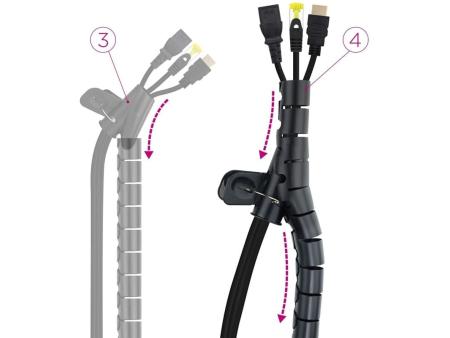 Organizador de Cables en Espiral Nanocable 10.36.0001-BK/ 1m