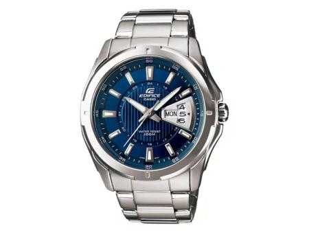 Reloj Analógico Casio Edifice Classic EF-129D-2AVEF/ 49mm/ Plata y Azul