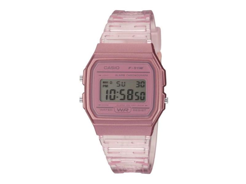 Reloj Digital Casio Collection Women F-91WS-4EF/ 38mm/ Rosa