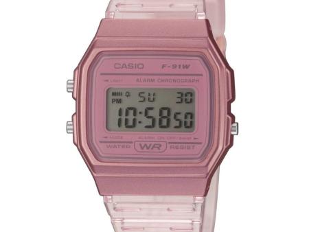 Reloj Digital Casio Collection Women F-91WS-4EF/ 38mm/ Rosa