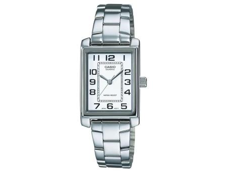 Reloj Analógico Casio Collection Women LTP-1234PD-7BEG/ 32mm/ Plata y Blanco