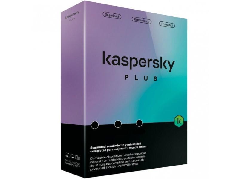 Antivirus Kaspersky Plus/ 3 Dispositivos/ 1 Año