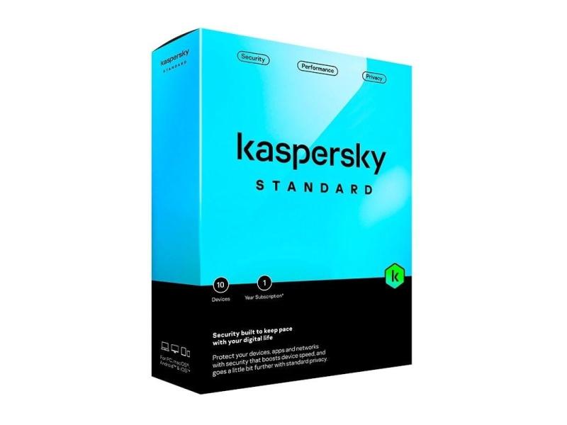 Antivirus Kaspersky Standard/ 10 Dispositivos/ 1 Año