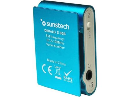 Reproductor MP3 Sunstech Dedalo III/ 8GB/ Radio FM/ Azul