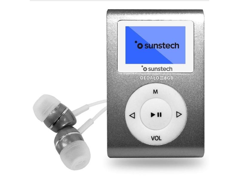 Reproductor MP3 Sunstech Dedalo III/ 8GB/ Radio FM/ Gris