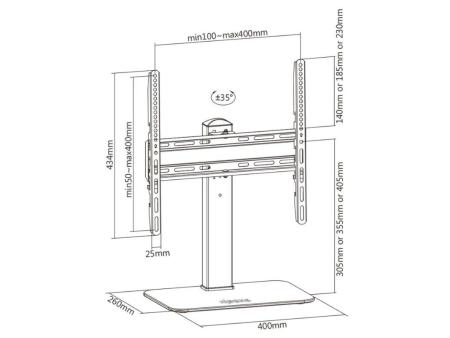 Soporte de Mesa Giratorio DT55S-217 para TV y Monitor de 32'-55'/ hasta 40 kg