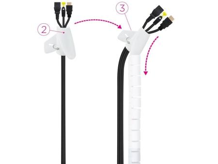 Organizador de Cables en Espiral Nanocable 10.36.0001-W/ 1m