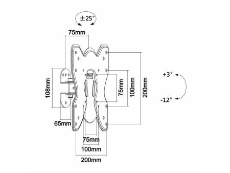 Soporte de Pared Giratorio/ Inclinable Aisens WT42TS-005 para TV de 23-42'/ hasta 25kg