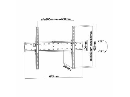 Soporte de Pared Fijo Inclinable Aisens WT70T-017 para TV de 37-70'/ hasta 40kg