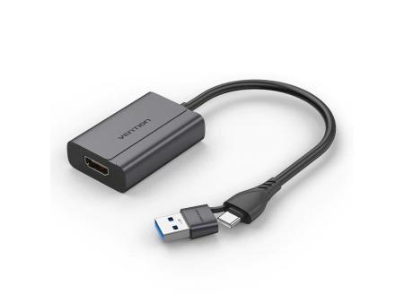 Adaptador Vention ACYHB/ USB Tipo-C Macho/ USB Macho - HDMI Hembra