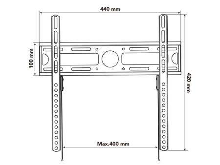 Soporte de Pared Nox Lite Wall Stand para Monitores y TV de 23-55'/ hasta 35kg