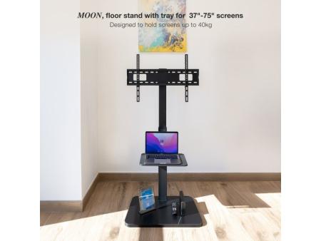 Soporte de Suelo TooQ MOON FS2287M-B para TV de 37-75'/ hasta 40kg