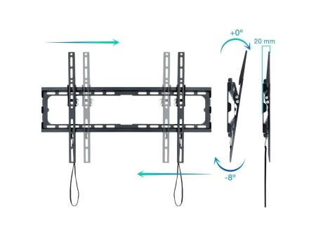 Soporte de Pared Fijo/ Inclinable TooQ LP1081T-B para TV de 37-80'/ hasta 45kg