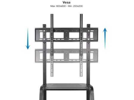 Soporte de Pie con Ruedas TooQ FS20101M-B para TV de 37-100'/ hasta 150kg